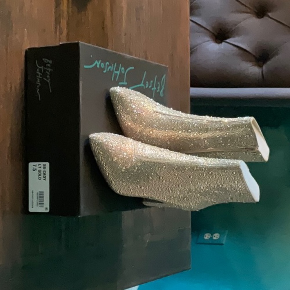 COPY - Betsy Johnson Gold Cady Bootie